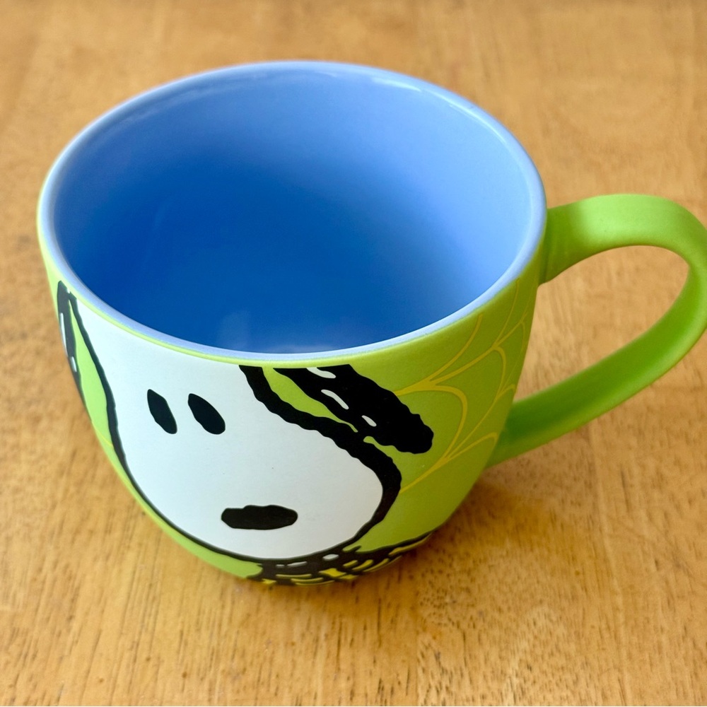 Peanuts Halloween Skeleton Snoopy & Witch Woodstock Double Sided Mug NEW!! - Picture 4 of 4